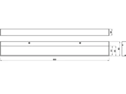 LED Badezimmer Wandleuchte ROCCO Chrom - Up-Down Spiegelleuchte, Breite 60cm