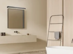 LED Badezimmer Wandleuchte ROCCO Schwarz - Up-Down Spiegelleuchte, Breite 60cm