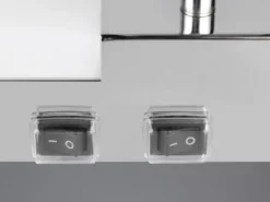 LED Bad Spiegelleuchte ENRICO mit Schalter und 2 Strahlern Chrom, Breite 90cm