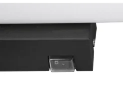 LED Bad Wandleuchte MATTIMO mit Schalter Schwarz - Spiegelleuchte, Breite 40cm