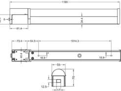 LED Bad Wandleuchten 2er Set mit Steckdose Schwarz - Spiegelleuchten, B: 119cm