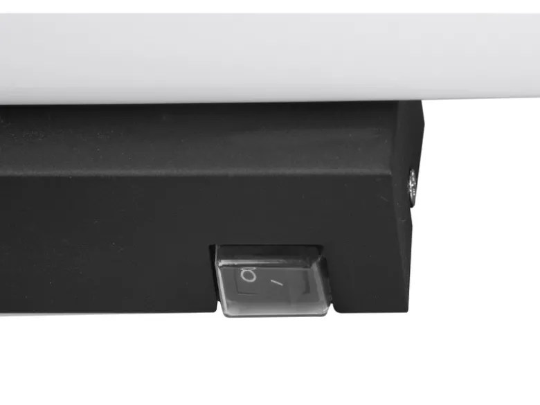 LED Bad Wandleuchten 2er Set mit Schalter Schwarz - Spiegelleuchten, Breite 40cm
