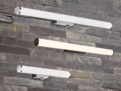 LED Bad Wandleuchten 2er Set mit Schalter Chrom - Spiegelleuchte, Breite 40cm