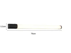 LED Bad Wandleuchte PIERA mit Steckdose Schwarz - Spiegelleuchte, Breite 79cm