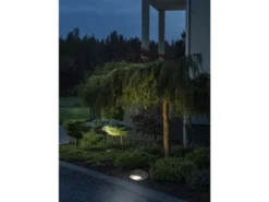 LED Bodenaufbaustrahler 1flammig Aufbauspot 2er SET aussen anthrazit Ø20cm IP65