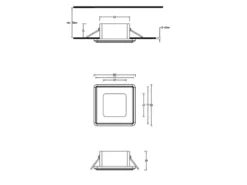 LED Deckeneinbaustrahler NIMBUS Weiß, getrennt schaltbar, IP44 - 8cm