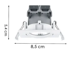 LED Deckeneinbaustrahler PAMIR eckig 3er Set schwenkbar dimmbar Weiß