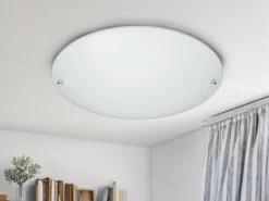LED Deckenlampe mit Glas Lampenschirm Weiß matt, Ø 25cm