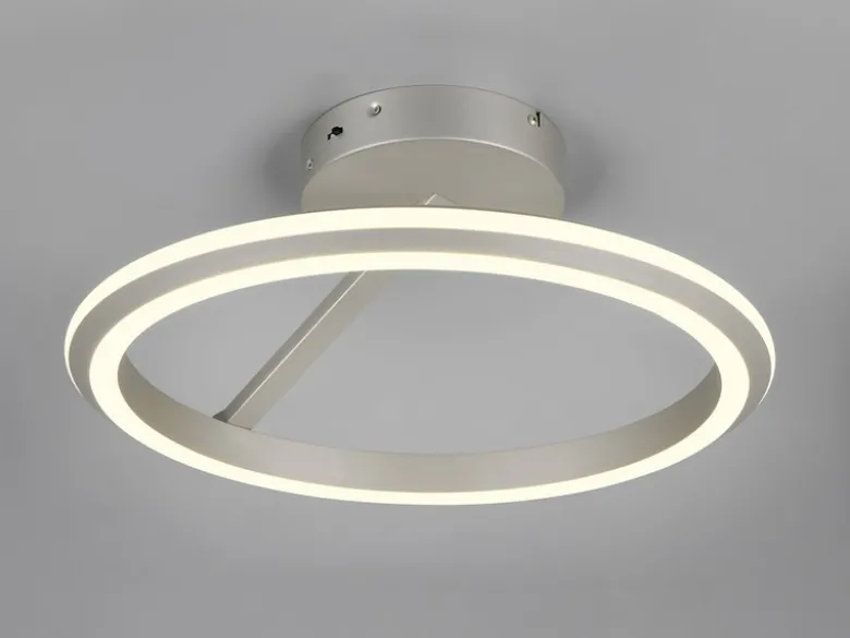 LED Deckenleuchte AMADOR Metall Silber, dimmbar & Lichtfarbe einstellbar Ø 45cm