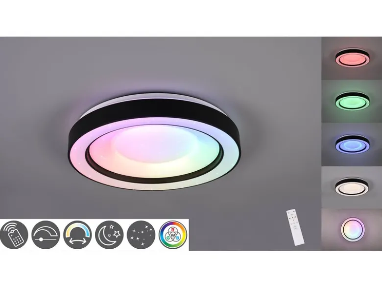 LED Deckenleuchte ARCO mit Fernbedienung & RGB Farbwechsler, Ø 40cm
