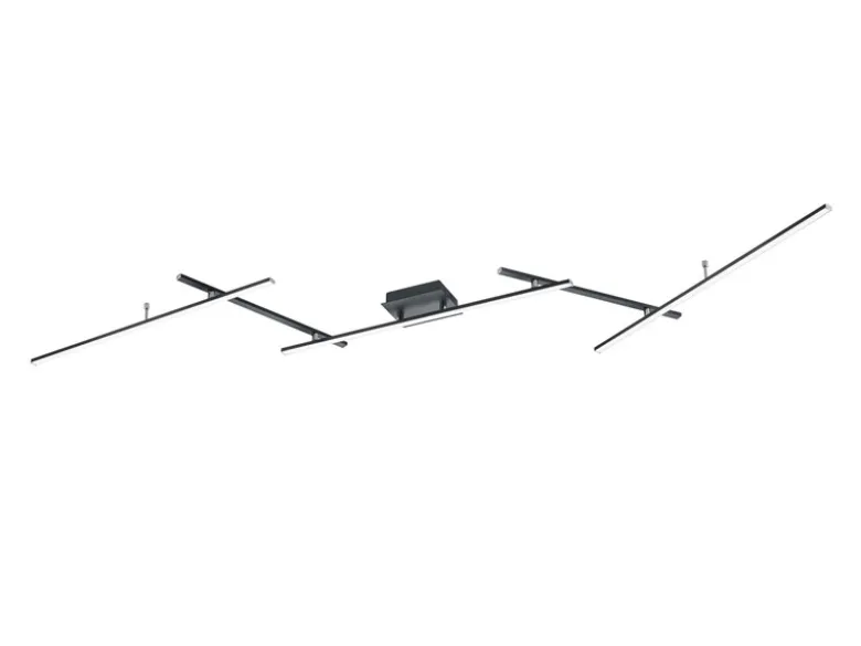LED Deckenleuchte ARVIN Schwarz mit Fernbedienung & Farbwechsel, Breite 245cm