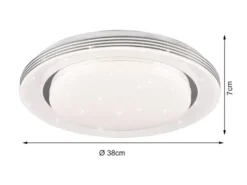 LED Deckenleuchte ATRIA Fernbedienung, dimmbar Sternenhimmel, Weiß Ø38cm