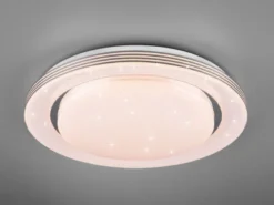 LED Deckenleuchte ATRIA Fernbedienung dimmbar Sternenhimmel Weiß, Ø 27cm