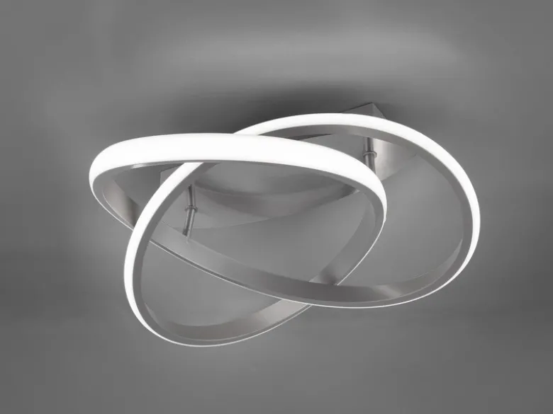 LED Deckenleuchte COURSE Silber, dimmbar, warmweiß Ø 45cm