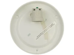 LED Deckenleuchte / Deckenschale rund, Opalglas matt, Dekorring Chrom, Ø 35cm