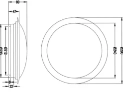 LED Deckenleuchte 2er Set in Schwarz IP44 Badlampen, Ø 29cm