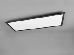 LED Deckenleuchte GAMMA Schwarz Panel mit Nachtlicht rechteckig, Breite 80cm