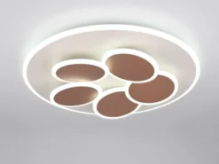 LED Deckenleuchte Grau Coffee dimmbar mit Fernbedienung & Tageslicht Ø 49cm