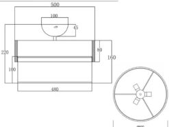 LED Deckenleuchte Holzlampe mit Stoffschirm Weiß, Ø 50cm