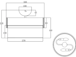 LED Deckenleuchte Holzlampe mit Stoffschirm Weiß, Ø 30cm