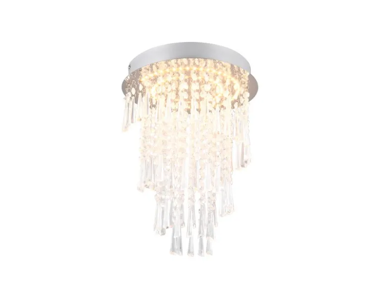 LED Deckenleuchte mit Acryl Kristallbehang und Fernbedienung, Ø 30cm