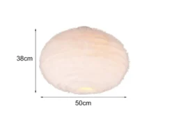 LED Deckenleuchte mit Kugel Lampenschirm aus Plüsch, Ø 50cm