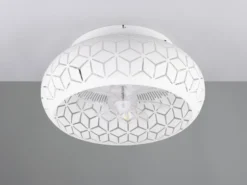 LED Deckenleuchte mit Ventilator & Fernbedienung in Weiß, Ø 50cm
