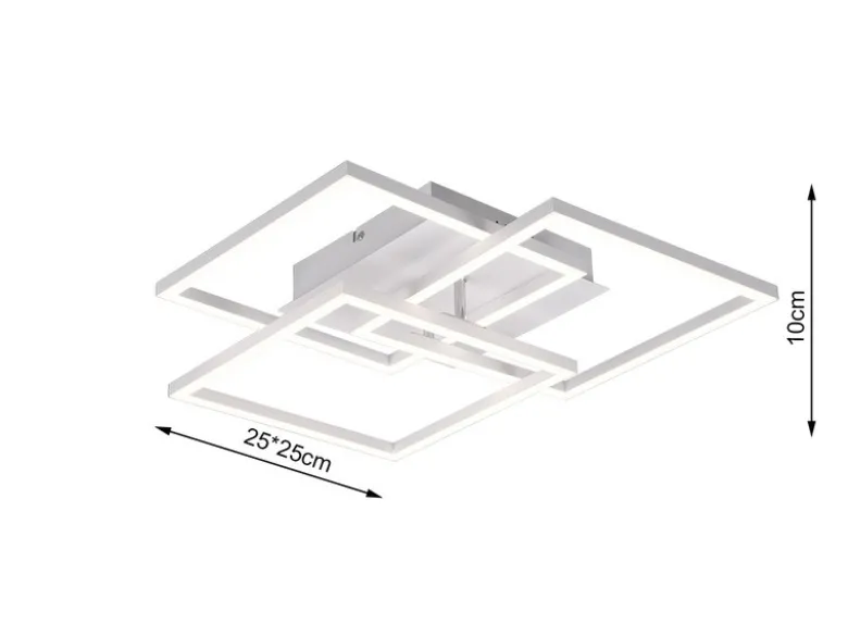 LED Deckenleuchte MOBILE Weiß dimmbar Nachtlicht Lichtfarbe einstellbar, B: 42cm