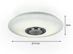 LED Deckenleuchte MUSICA mit Lautsprecher Farbwechsel & Fernbedienung, Ø 41cm
