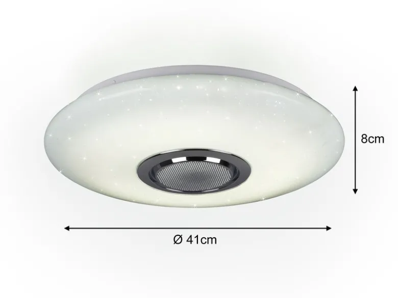 LED Deckenleuchte MUSICA mit Lautsprecher Farbwechsel & Fernbedienung, Ø 41cm