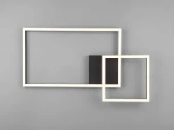 LED Deckenleuchte PADELLA Schwarz dimmbar Neutralweiß, Breite 63cm