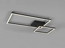 LED Deckenleuchte PADELLA Schwarz dimmbar Neutralweiß, Breite 63cm