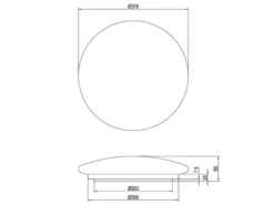 LED Deckenleuchte POLLUX IP44, Bewegungsmelder & Sternenhimmel, Ø37cm