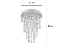 LED Deckenleuchte POMP mit Acryl Kristallbehang und Fernbedienung, Ø 30cm
