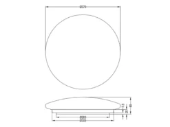 LED Deckenleuchte PUTZ Deckenschale rund Ø 37cm aus Kunststoff in Weiß IP44