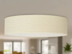 LED Deckenleuchte Rattan Lampenschirm / Abdeckung satiniert, Ø 50cm