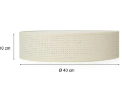 LED Deckenleuchte Rattan Lampenschirm / Abdeckung satiniert, Ø 50cm