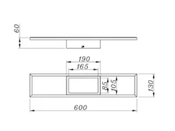 LED Deckenleuchte RIGIDO Weiß dimmbar & Lichtfarbe einstellbar, Breite 60cm