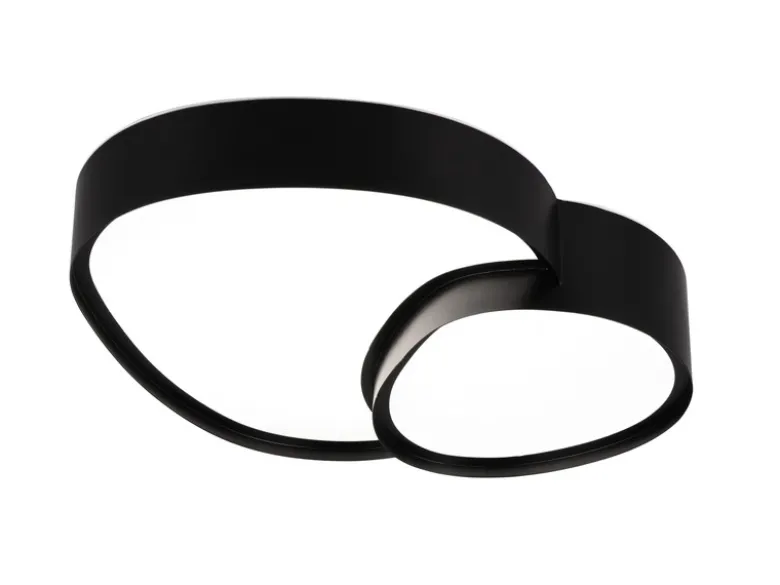 LED Deckenleuchte RISE mit Fernbedienung dimmbar Schwarz, Breite 43,5cm