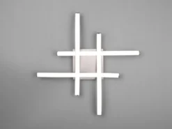LED Deckenleuchte ROUTE 4 flammig Metall Silber Neutralweiß, Breite 46cm