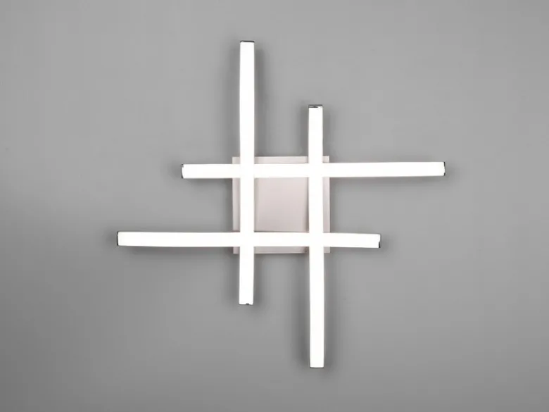 LED Deckenleuchte ROUTE 4 flammig Metall Silber Neutralweiß, Breite 46cm