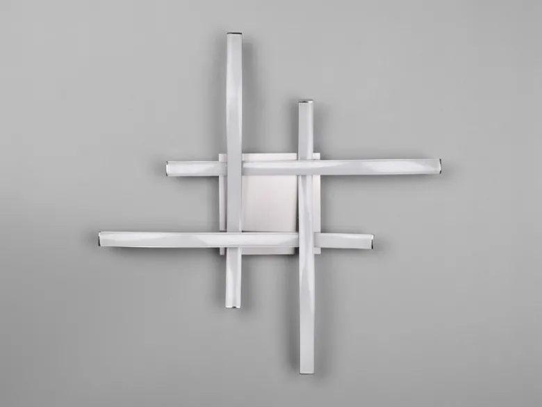 LED Deckenleuchte ROUTE 4 flammig Metall Silber Neutralweiß, Breite 46cm