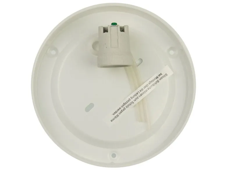 LED Deckenleuchte rund, Glas Alabaster, Dekorring Messing poliert, Ø 30cm