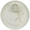 LED Deckenleuchte rund, Glas Alabaster, Dekorring Altmessing, Ø 30cm