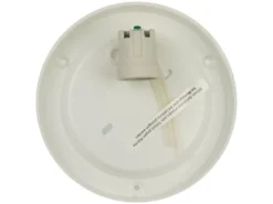 LED Deckenleuchte rund, Glas Alabaster, Dekorring Nickel matt, Ø 30cm