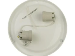LED Deckenleuchte rund, Glas satiniert mit Klarrand, Dekorring Chrom, Ø 25cm
