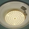 LED-Deckenleuchte rund, Opalglas matt, Dekorring Nickel matt, Ø 30cm