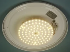 LED-Deckenleuchte rund, Opalglas matt, Dekorring Nickel matt, Ø 30cm
