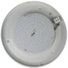 LED-Deckenleuchte rund, Opalglas matt, Dekorring Altmessing, Ø 25cm