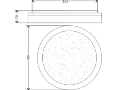LED Deckenleuchte SOLIT flach dimmbar Fernbedienung, RGB, Weiß, Ø 39cm